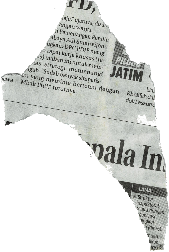 Ripped Newspaper Cutout