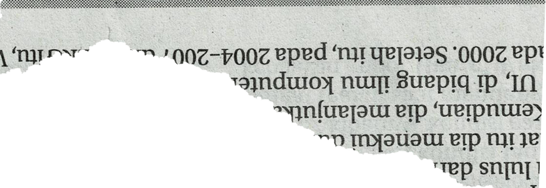 Ripped Newspaper Cutout